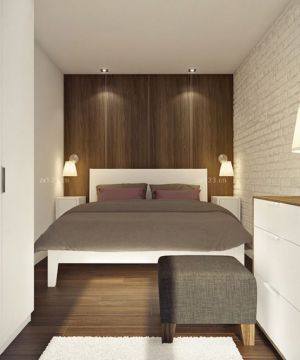 最新美式风格110-120平米室内卧室床的摆放