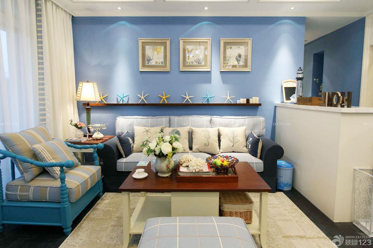 最新70平米小户型地中海风格小客厅装修设计效果图