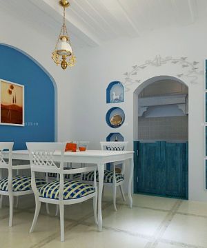 70平米小户型地中海风格家装餐厅装修效果图