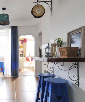 最新70平米小户型地中海风格家庭吧台设计图片