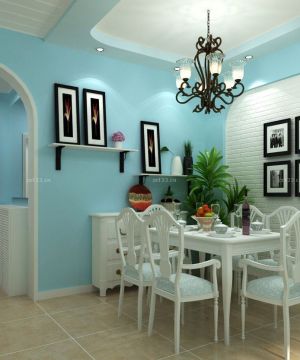 70平米小户型地中海风格餐厅墙面装饰设计图片