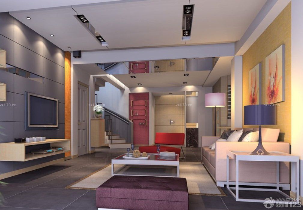 现代混搭风格130平米跃层装修图片大全2025