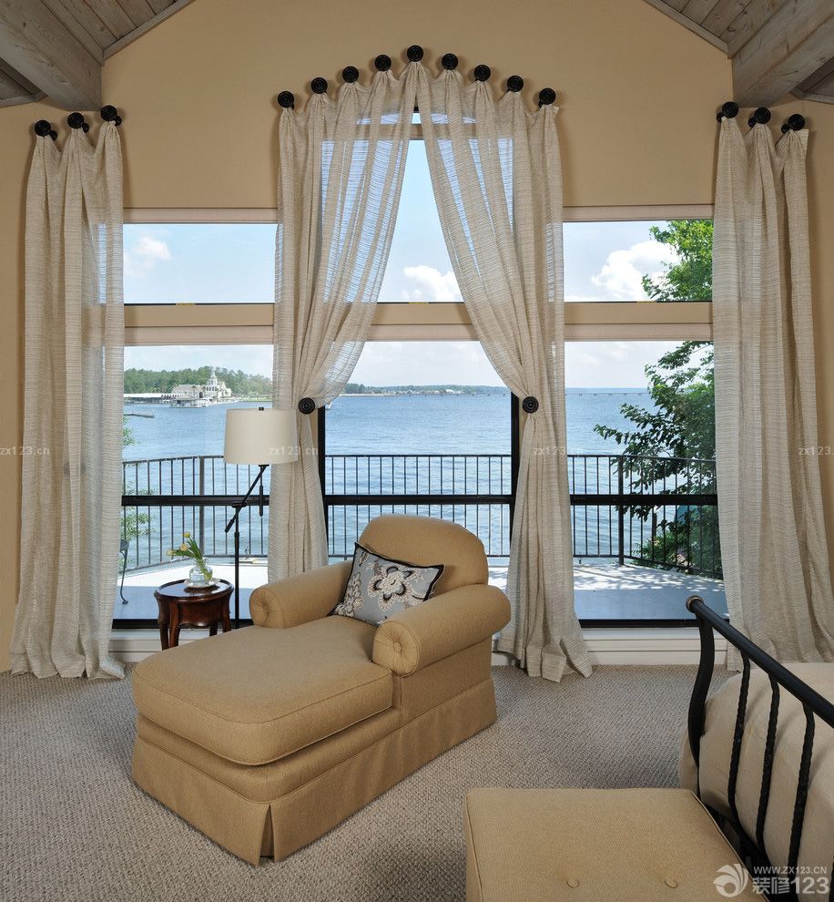 温馨美式130平米室内阳台装修效果图大全2025 
