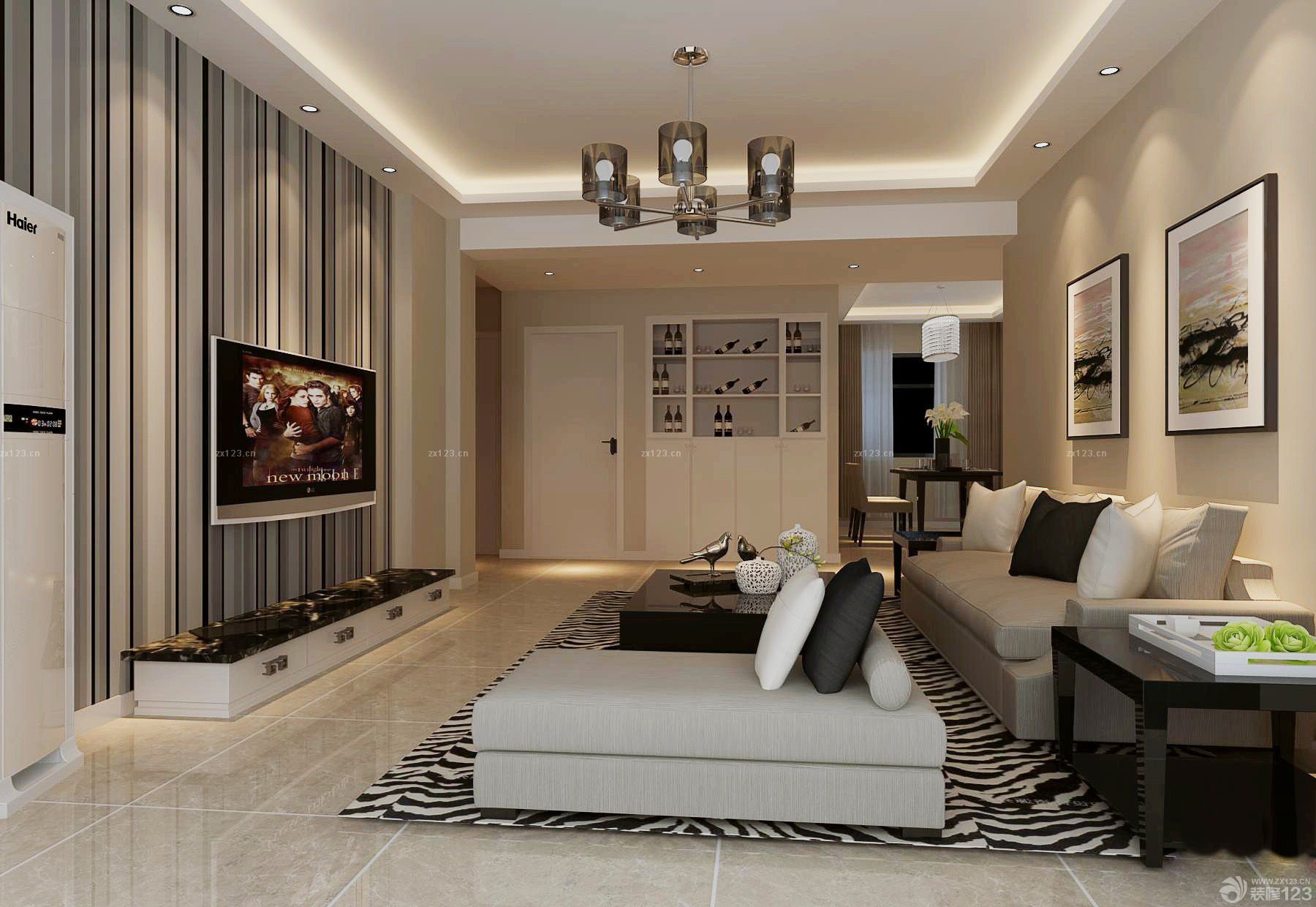 现代中式风格130平米装修效果图大全2025