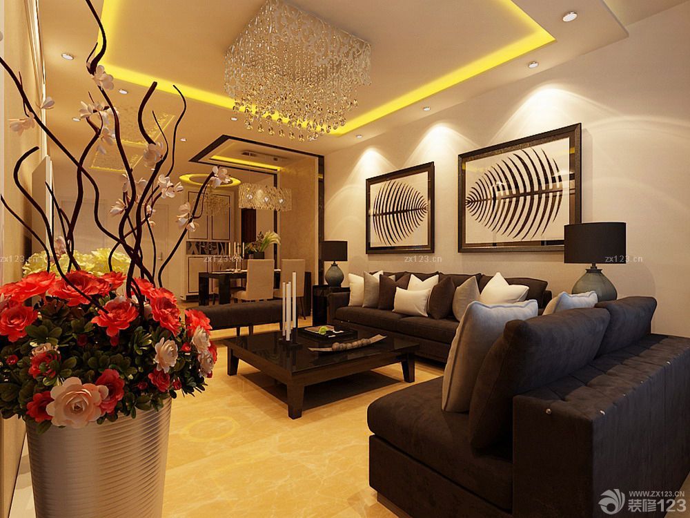 2025现代客厅组合沙发摆放图片