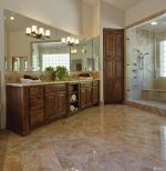 美式乡村风格130平米家居浴室装修全2025