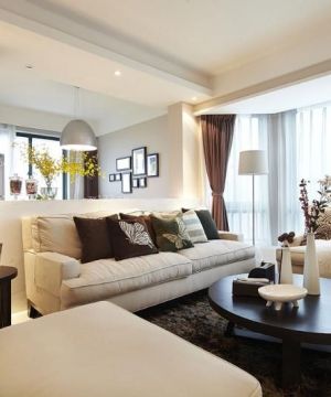 70平方家装客厅隔断墙设计效果图片