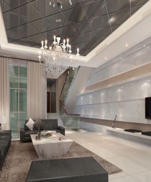 现代欧式混搭风格130平米跃层装修图片2025