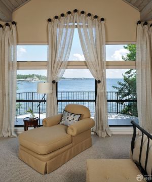 温馨美式130平米室内阳台装修效果图大全2025 