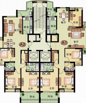 2025最新花园式120平米洋房小别墅户型图