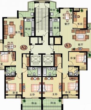 2023最新花园式120平米洋房小别墅户型图