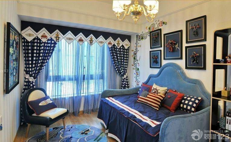 地中海风格70平米小三房儿童房装修设计图 