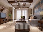 2025美式130平米生态木吊顶装修效果图欣赏