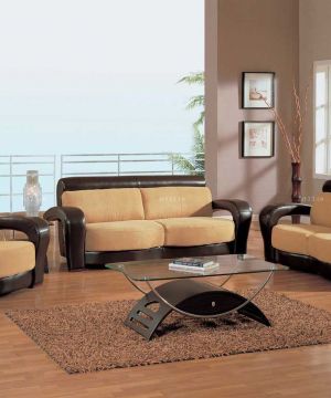 2023混搭风格130平米客厅美式沙发简单装修效果图