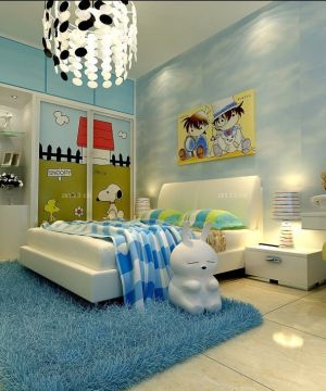 现代简约风格小户型80平米三室一厅儿童房装修效果图欣赏