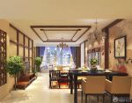 中式风格100平米两室两厅户型简约装修效果图欣赏
