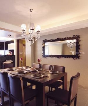 最新70平米两室一厅美式实木餐桌装修效果图欣赏