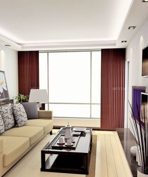 最新100平米两室两厅户型简约茶几装修设计图片