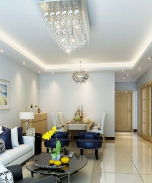 最新100平米两室两厅户型简约家装客厅装修效果图欣赏