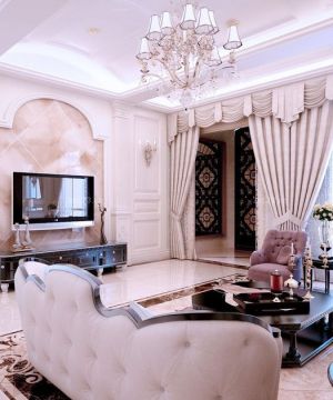 100平米两室两厅户型简约家装窗帘装修设计图片大全