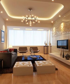 2023现代家装80平小复式客厅装修效果图欣赏