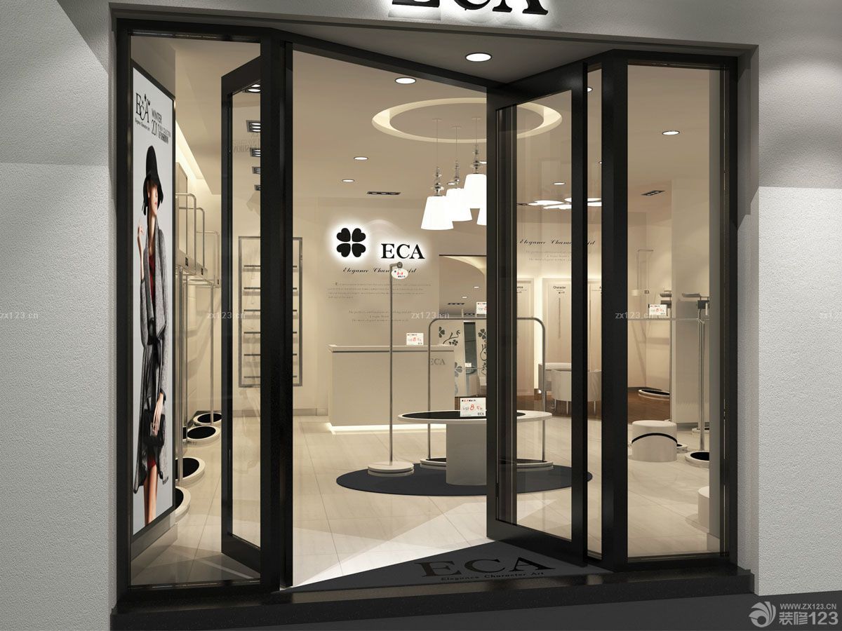 最新精致女装店面商铺简约风格装修设计图片 