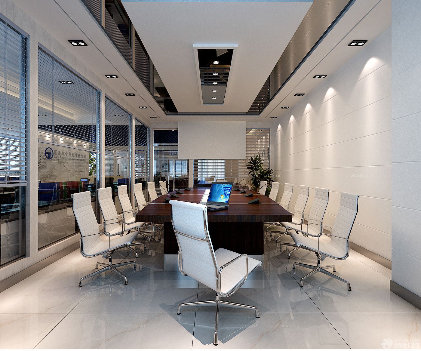 80平米会议室办公室装修设计效果图欣赏
