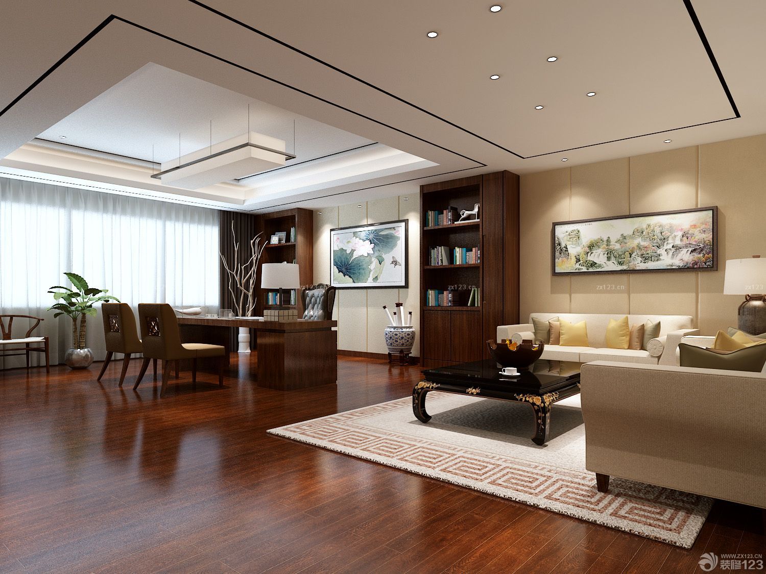 80平米老板办公室装修设计效果图片