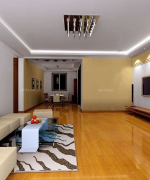 家装现代风格三室一厅120平米客厅装修效果图片