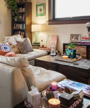 最新90平方米住宅混搭客厅装修效果图欣赏