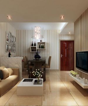 2023现代欧式120平方三室一厅客厅装修图