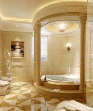 2023欧式新古典120平方三室一厅浴室装修效果图