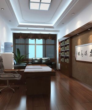中式古典80平米办公室装修设计效果图