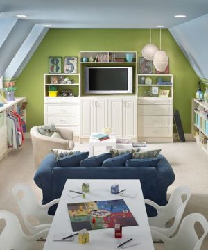 最新100平方带阁楼儿童房设计与装修效果图片