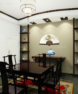  中式简约风格100平方二室二厅装修效果图欣赏