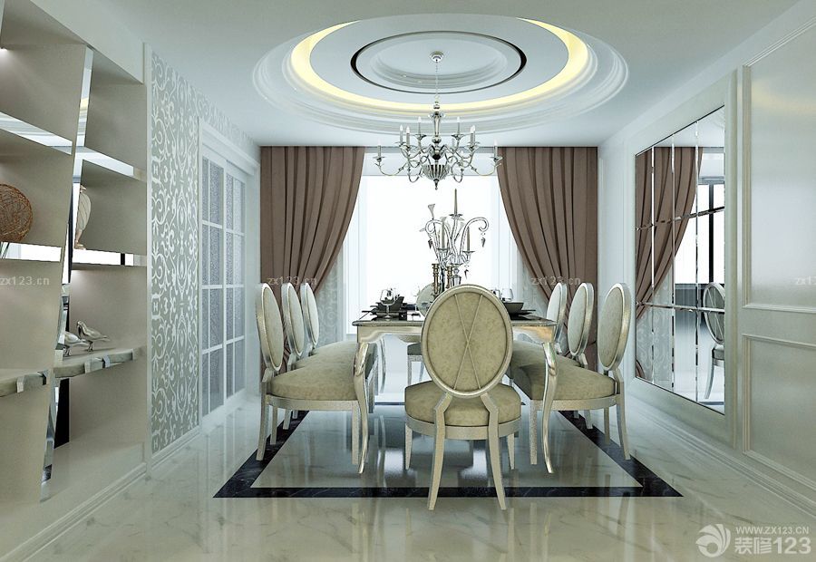 家装简欧风格100平米餐厅装修效果图大全