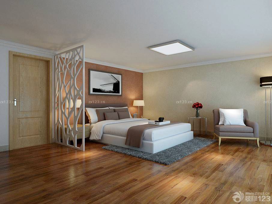 140平米跃层简约风格主卧室效果图片欣赏