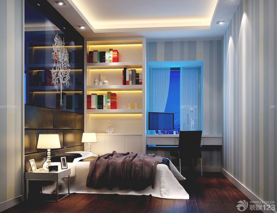 2025现代100平方米房子床头背景墙装修效果图片