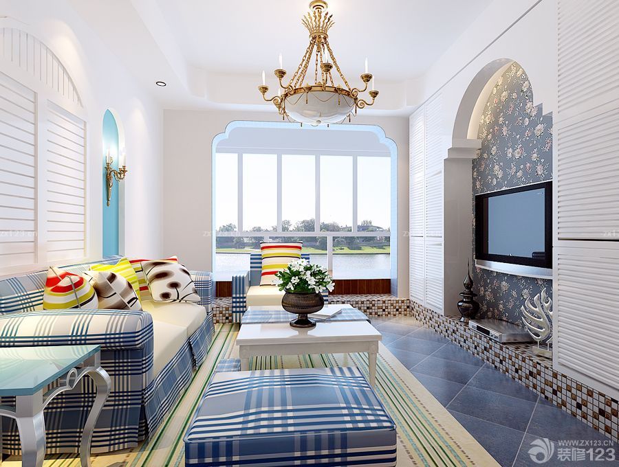 2025地中海风格家装100平方米房子装修效果图片