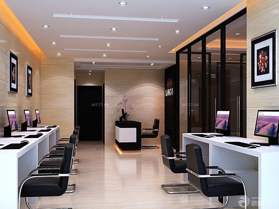 2025最新100平米办公室吊顶装修设计效果图欣赏