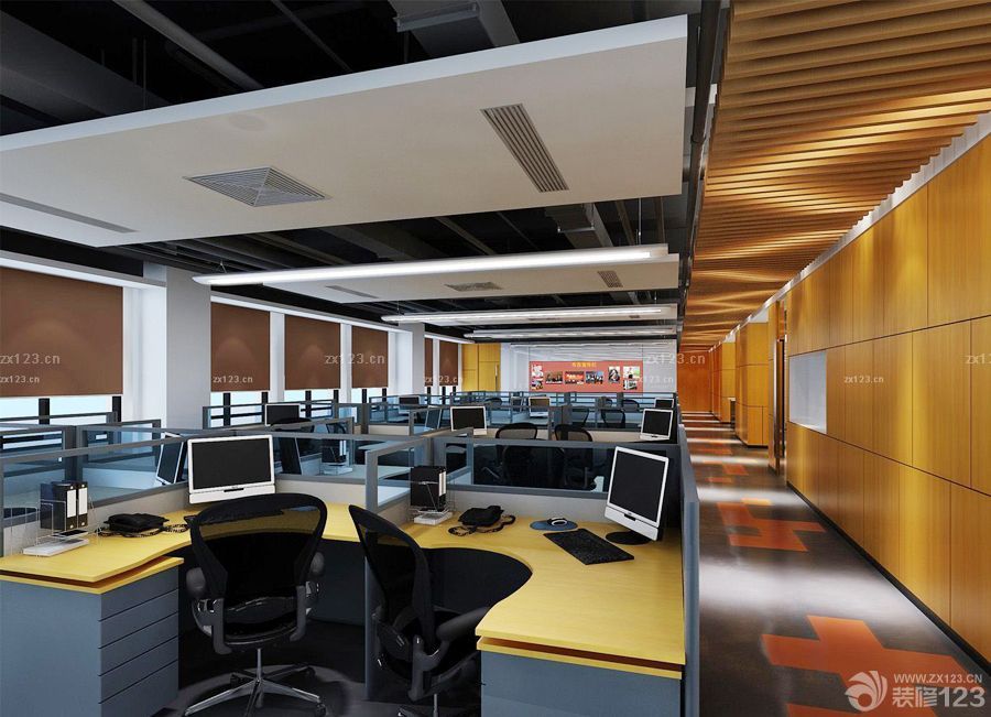 2023现代风格100平米办公室装修效果图
