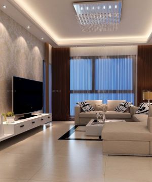 家装90平新房现代电视背景墙装修效果图