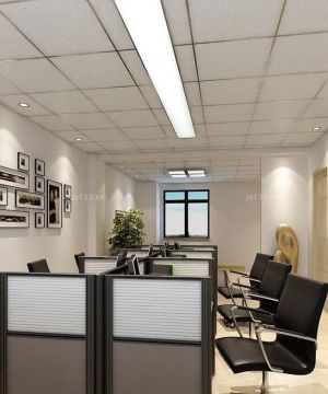 现代100平米办公室吊顶装修设计图片