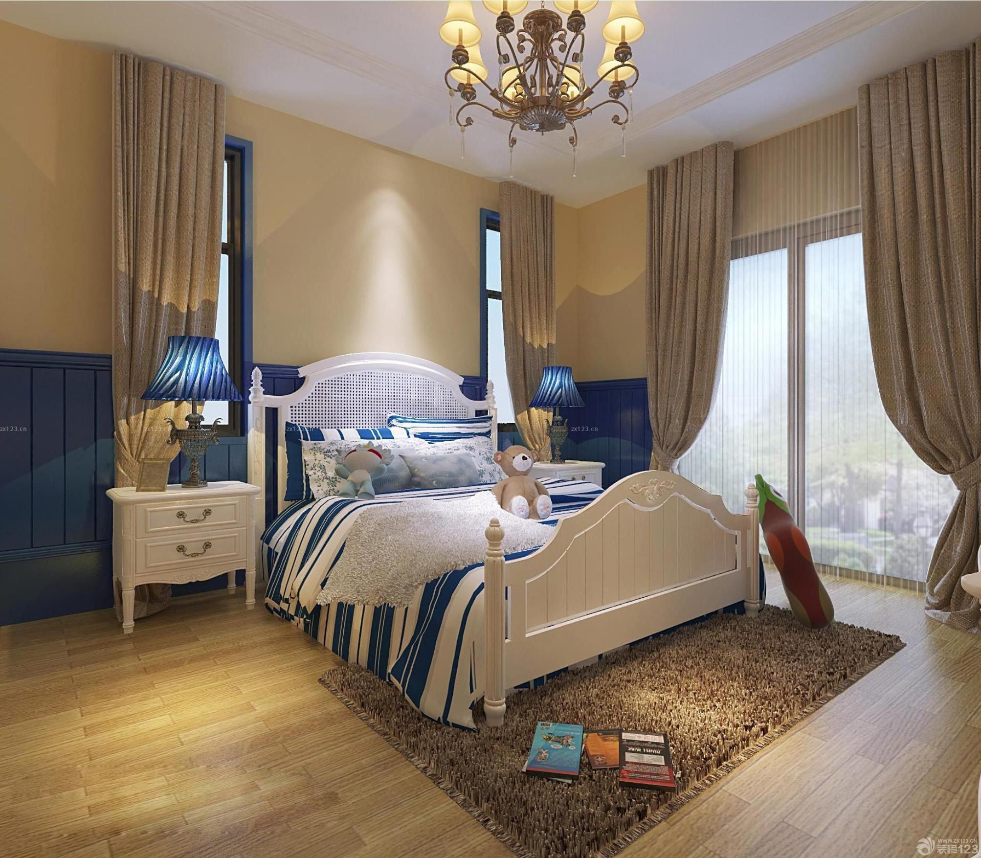 地中海风格130平米房子装修效果图片2025