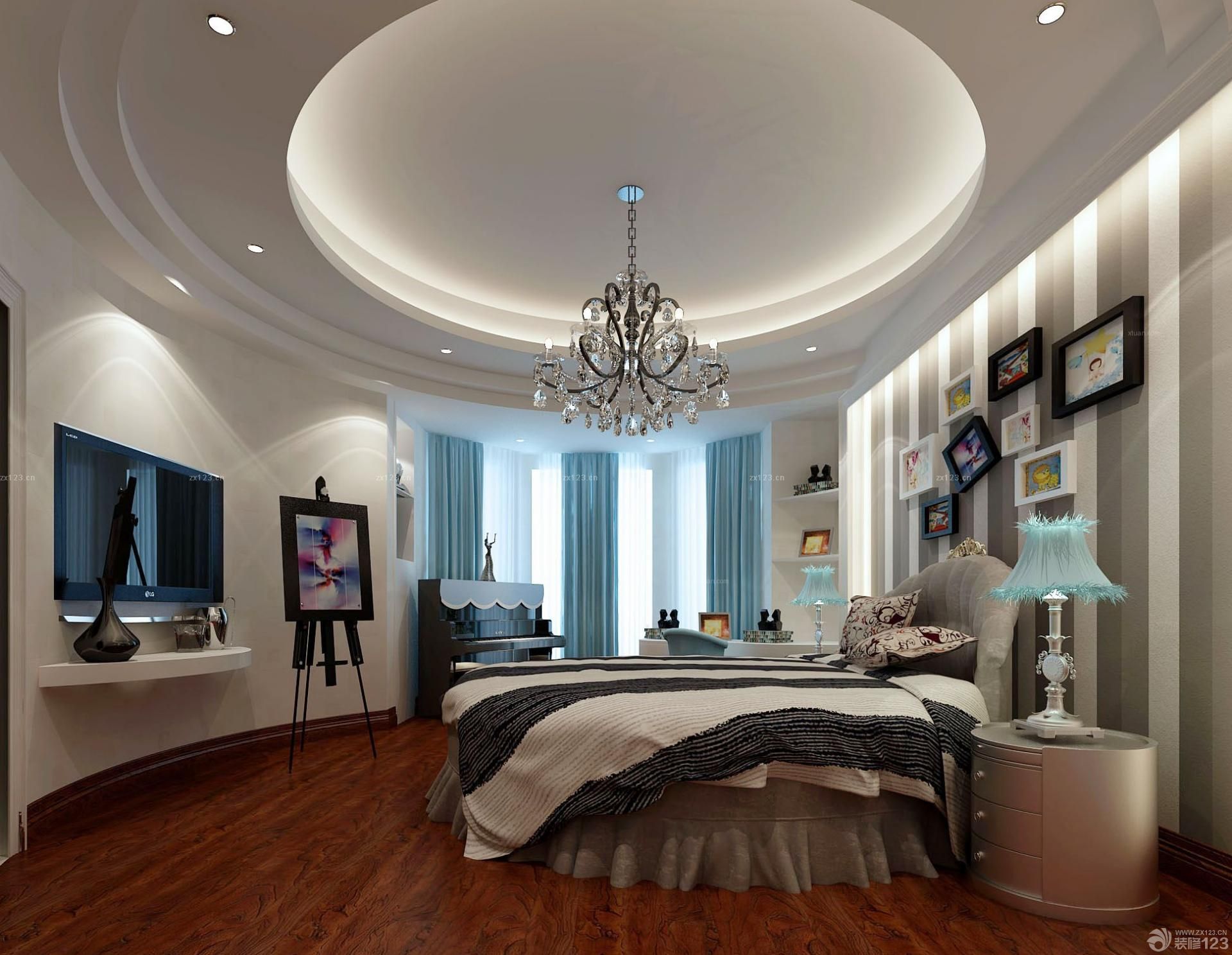 2025北欧风格家装圆形吊顶装修效果图片