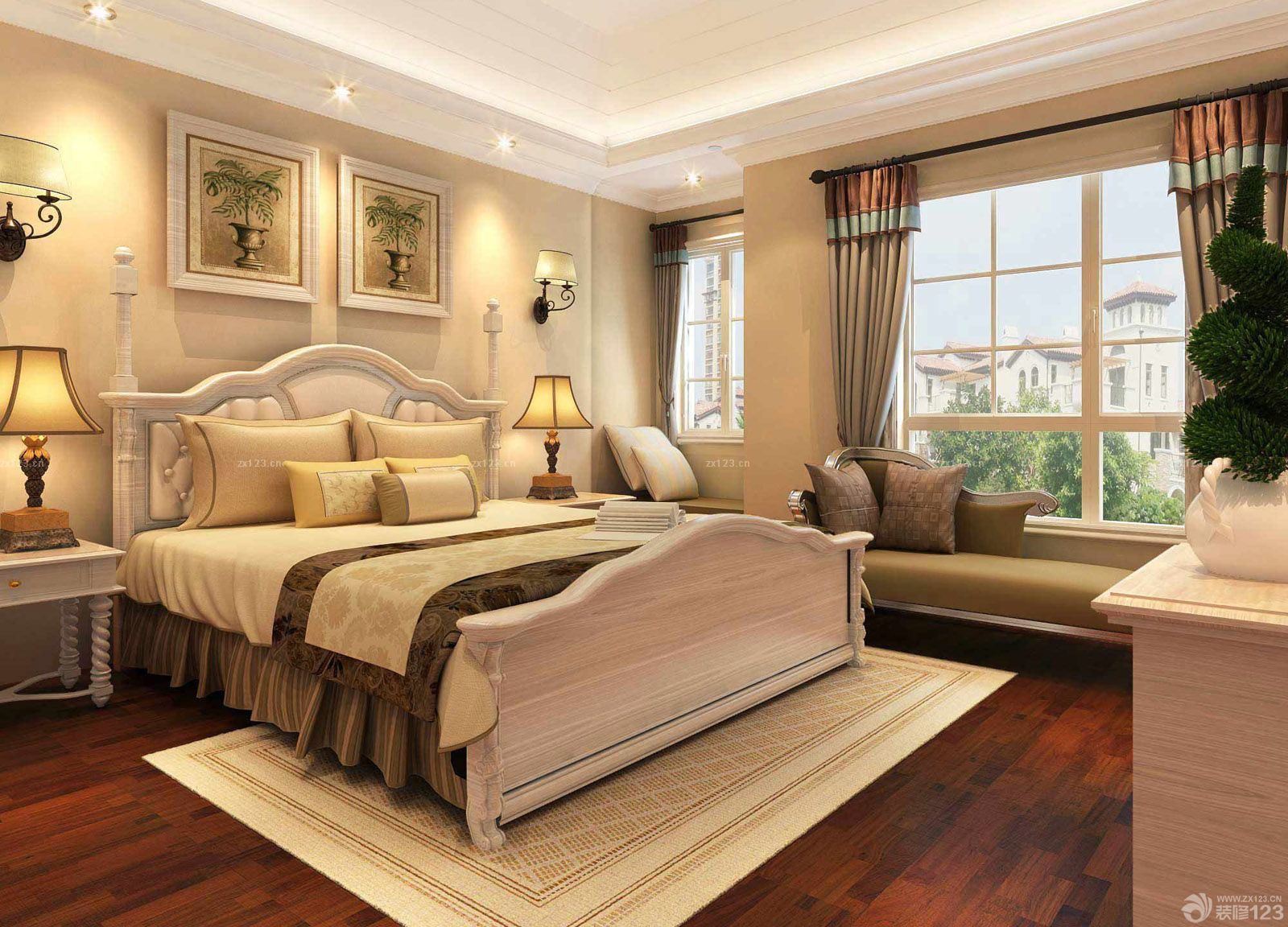 现代欧式风格130平米样板房装修图2025