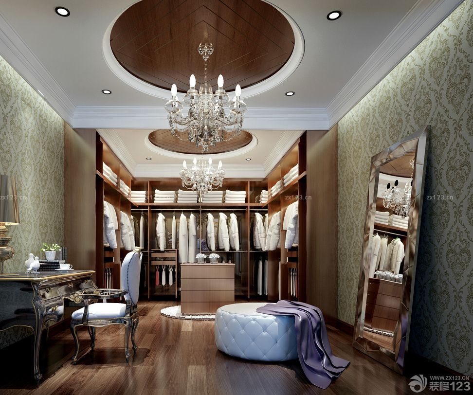 2025最新豪华别墅走入式衣柜装修效果图片
