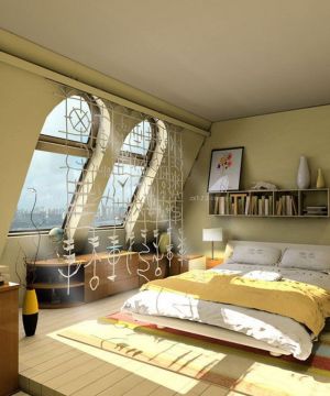 现代中式风格130平米带阁楼卧室装修风格