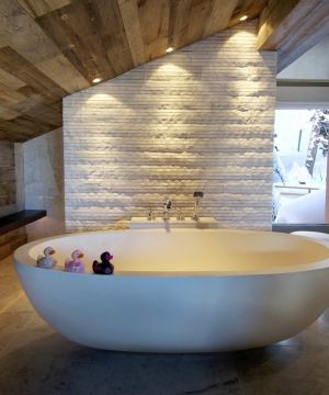 最新现代风格130平米带阁楼浴室装饰效果图