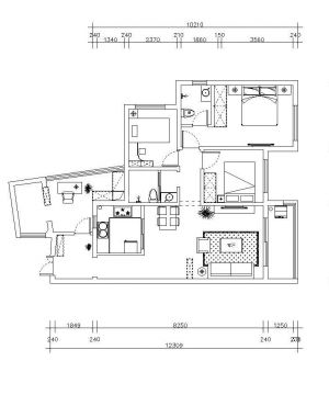 130平米两室两厅户型图装修效果图2023